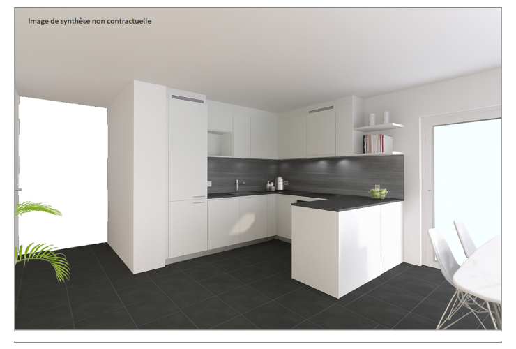 Appartement NEUF - 3 pièces au 1er étage (Lot A08 plan en rose)