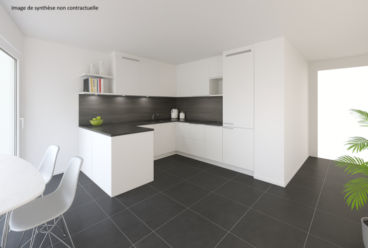 Appartement NEUF - 3 pièces au 1er étage (Lot A06, plan en bleu)