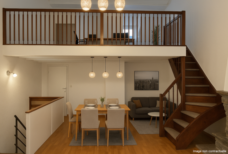 A 10 minutes de Morges, triplex de 170m²