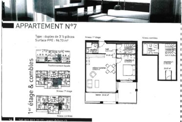 Beau 3½ pièces à louer à Etoy-village