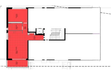 2½ pièces au 1er étage (Lot A07, plan en rouge)
