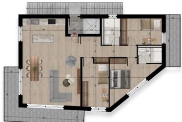 Résidence du Cèdre Lot 3 : 4.5 pièces de standing avec 2 balcons