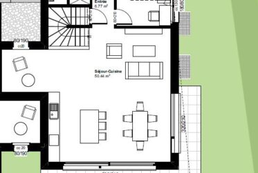 Villa sur plan de 5.5 pièces, design et moderne